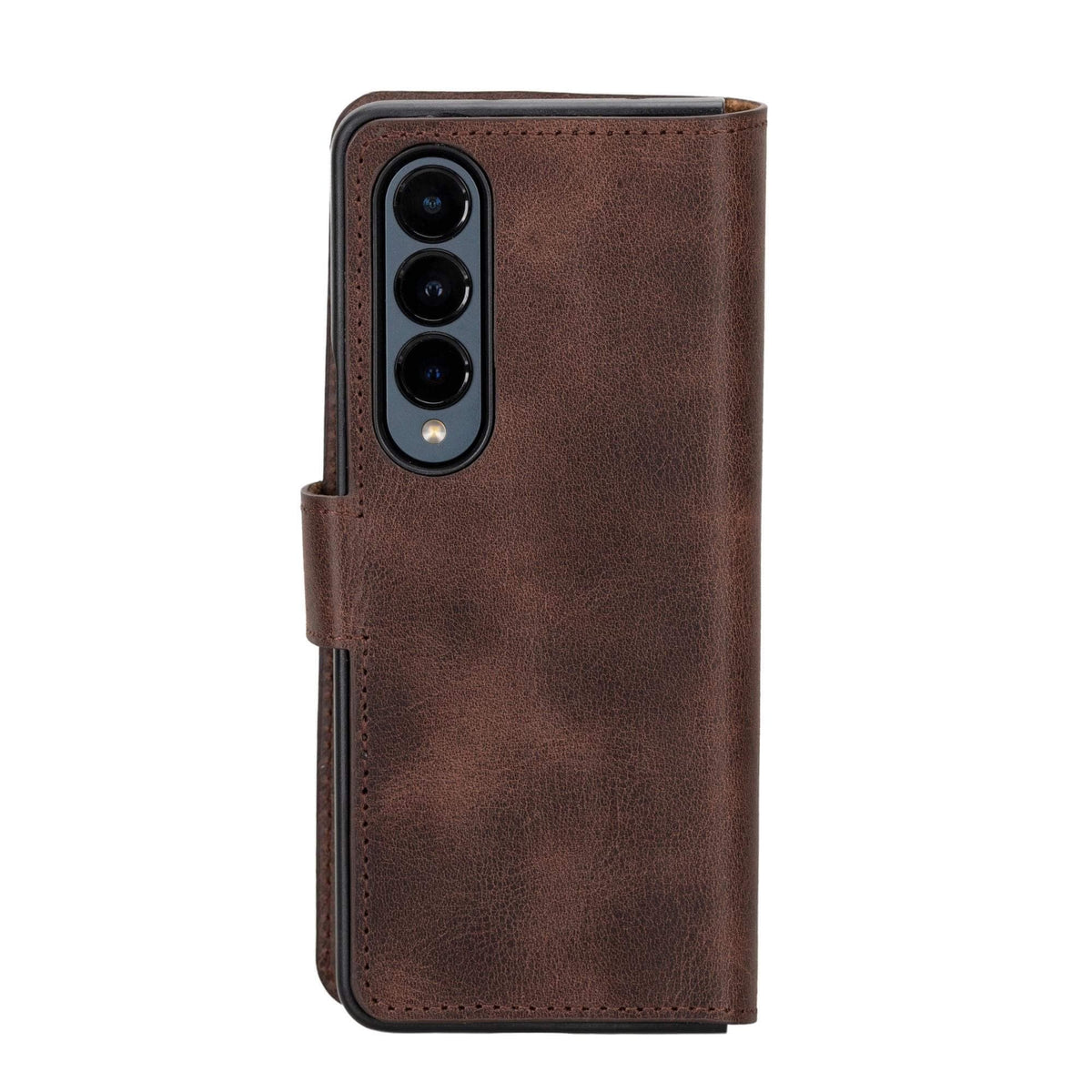 ID Folio Leder Wallet Case für Samsung Galaxy Z Fold 4 aus echtem Leder
