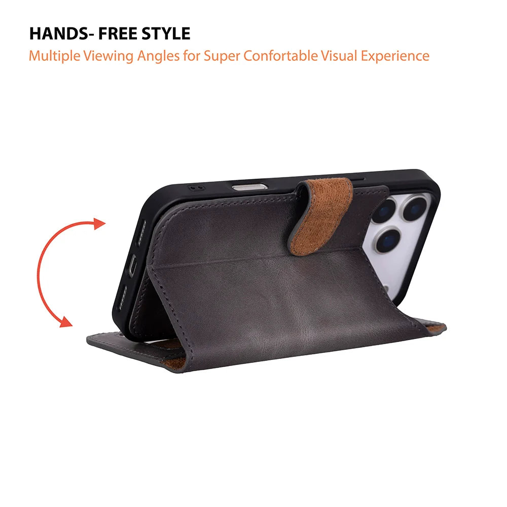 Magic iPhone 18 Pro Max Leather Detachable Wallet Case