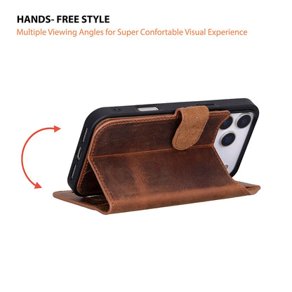 Magic iPhone 18 Pro Max / 17 Pro Max Leather Detachable Wallet Case
