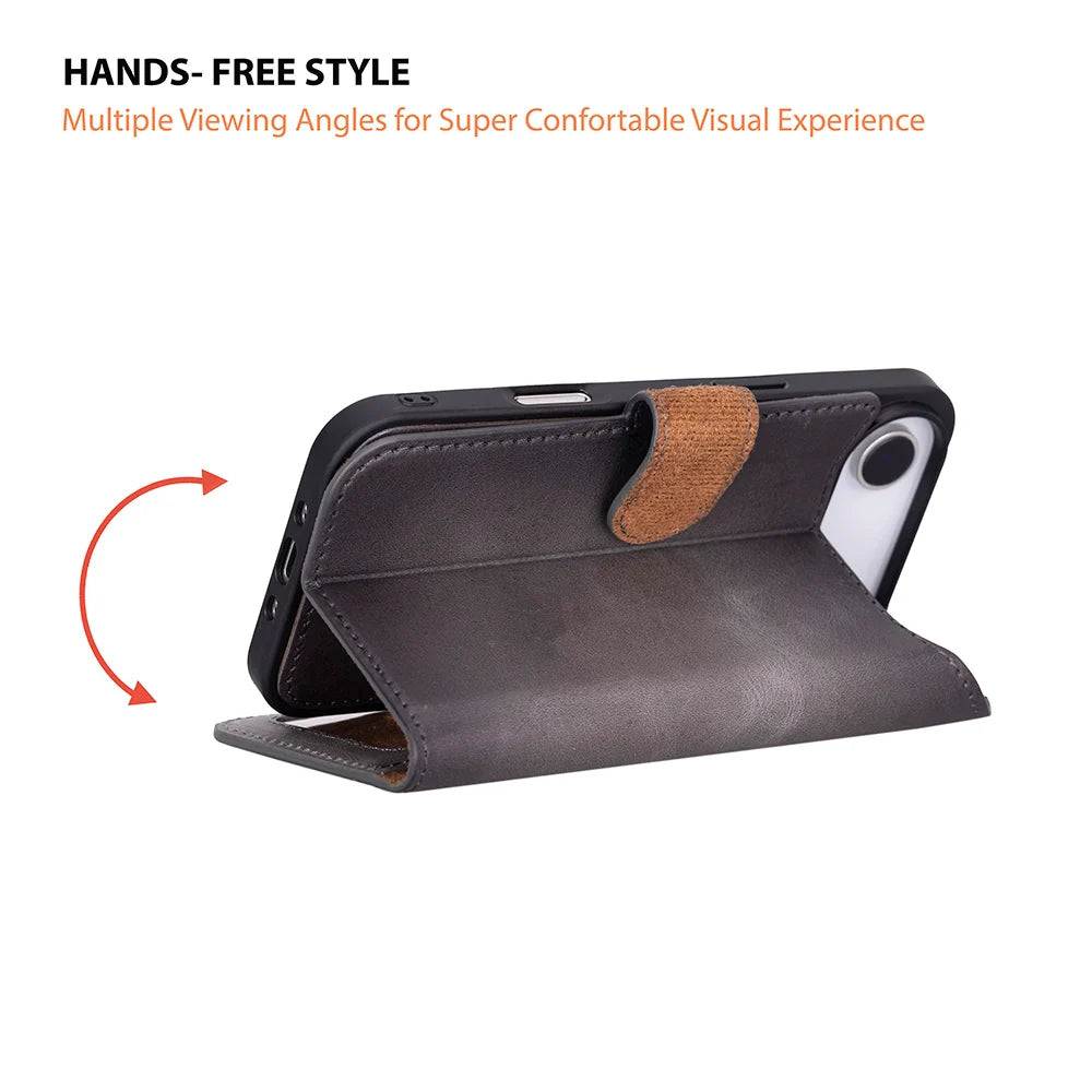 Magic iPhone 17 Air Leather Detachable Wallet Case