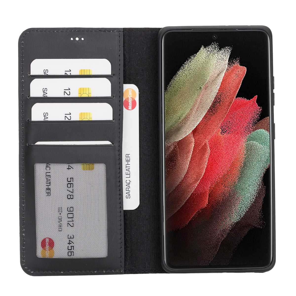 Liluri Samsung Galaxy S21 Ultra Detachable Leather Wallet Case