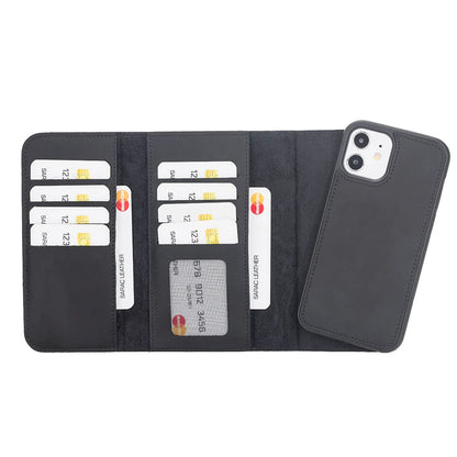 Santa iPhone 12 Mini Leather Detachable Wallet Case