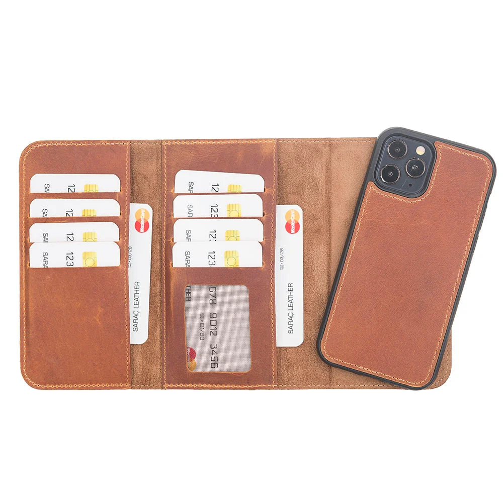 Santa iPhone 12 Pro Max Leather Detachable Wallet Case