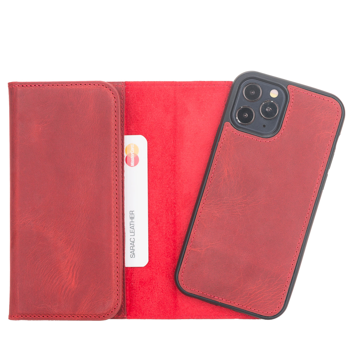 Santa iPhone 12 Pro Leather Detachable Wallet Case