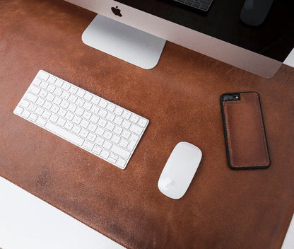 Axion Lined Leather Desk Mat Large Size