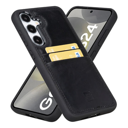 Flex Cover Leather Samsung Galaxy S24 Case with Card Holder