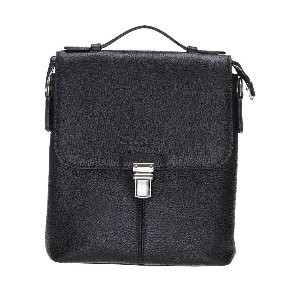 Bouletta 11'' Scorpi Leather Man Hand Bag Black