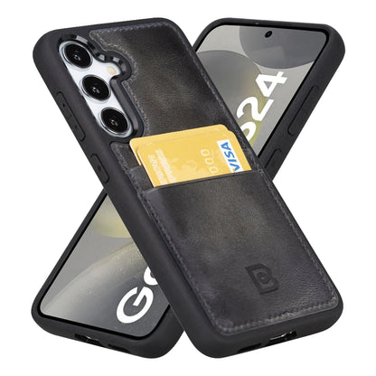Flex Cover Leather Samsung Galaxy S24 Case with Card Holder
