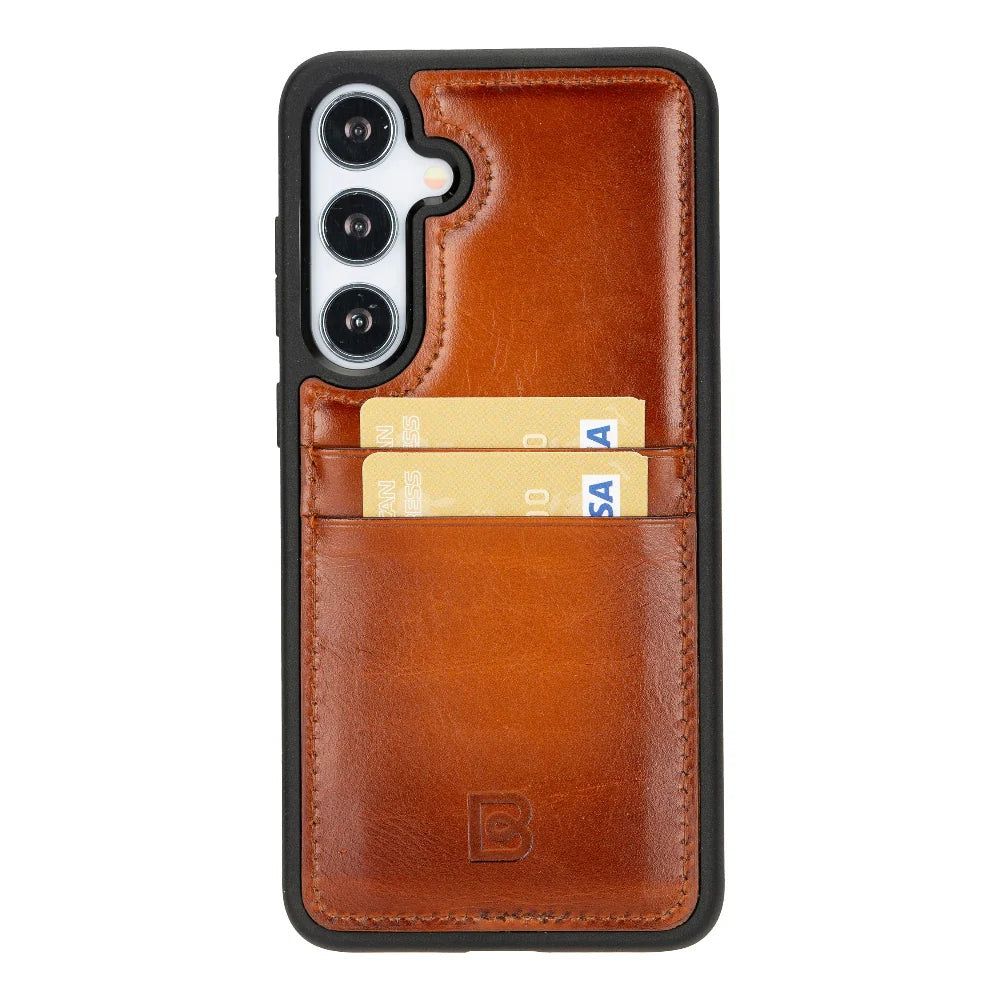 Flex Cover Leather Samsung Galaxy S24 Case with Card Holder