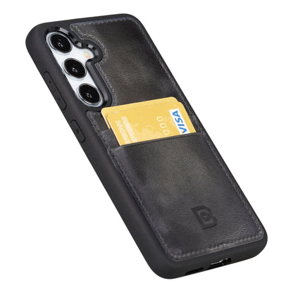 Flex Cover Leather Samsung Galaxy S24 Case with Card Holder
