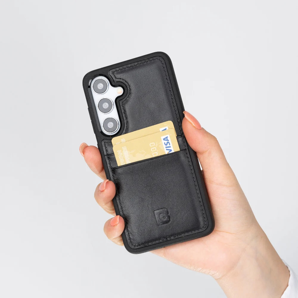 Flex Cover Leather Samsung Galaxy S24 Case with Card Holder