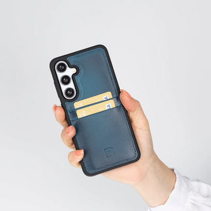 Flex Cover Leather Samsung Galaxy S24 Case with Card Holder