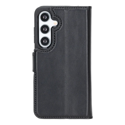 Magic Abnehmbar Leder Wallet Case für Samsung Galaxy S25 aus echtem Leder