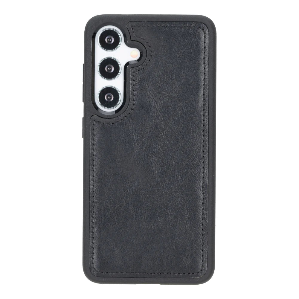 Magic Abnehmbar Leder Wallet Case für Samsung Galaxy S25 aus echtem Leder