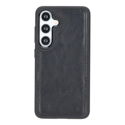 Magic Abnehmbar Leder Wallet Case für Samsung Galaxy S25 aus echtem Leder