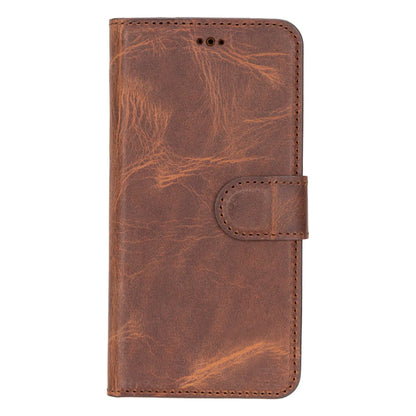 Magic Abnehmbar Leder Wallet Case für Samsung Galaxy S25 aus echtem Leder