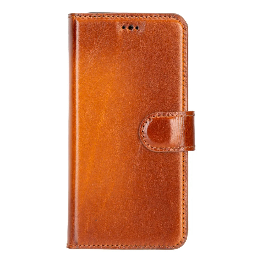 Magic Abnehmbar Leder Wallet Case für Samsung Galaxy S25 aus echtem Leder