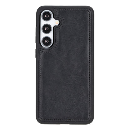 Magic Abnehmbar Leder Wallet Case für Samsung Galaxy S24 aus echtem Leder