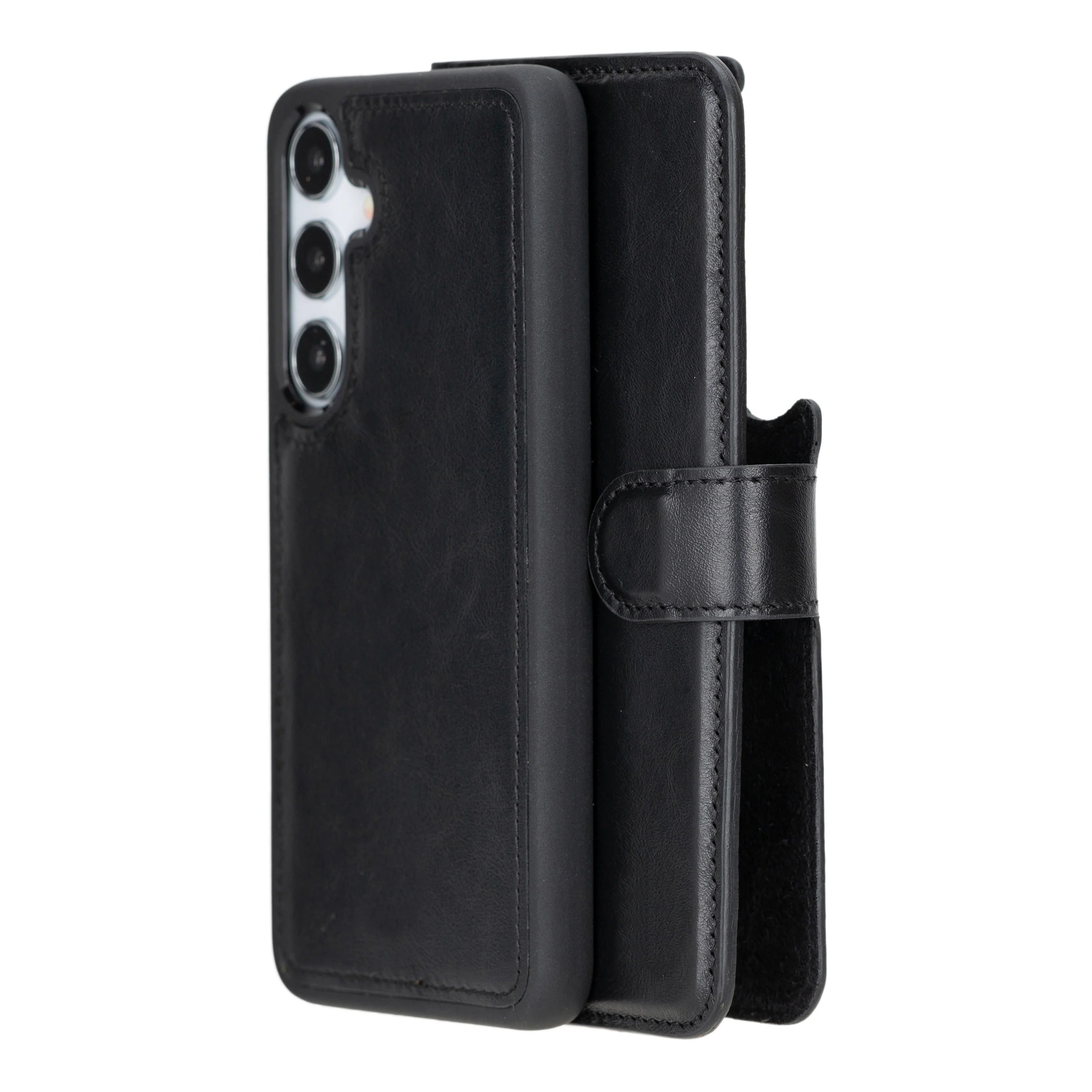 Magic Abnehmbar Leder Wallet Case für Samsung Galaxy S24 Plus aus echtem Leder