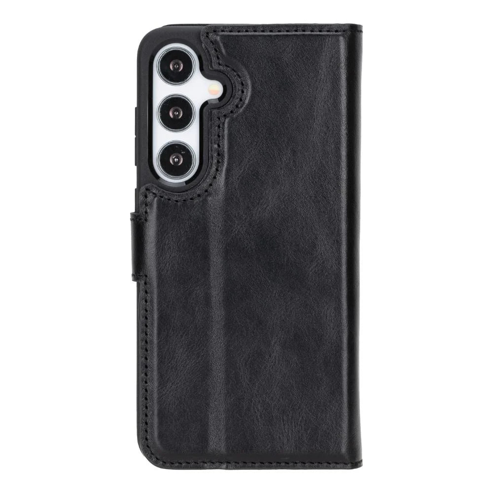 Magic Abnehmbar Leder Wallet Case für Samsung Galaxy S25 Plus aus echtem Leder
