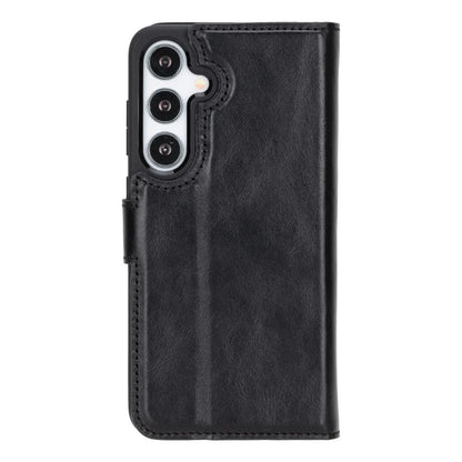 Magic Abnehmbar Leder Wallet Case für Samsung Galaxy S25 aus echtem Leder