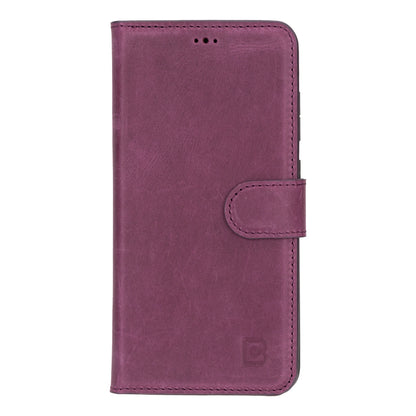 Magic Abnehmbar Leder Wallet Case für Samsung Galaxy S24 aus echtem Leder