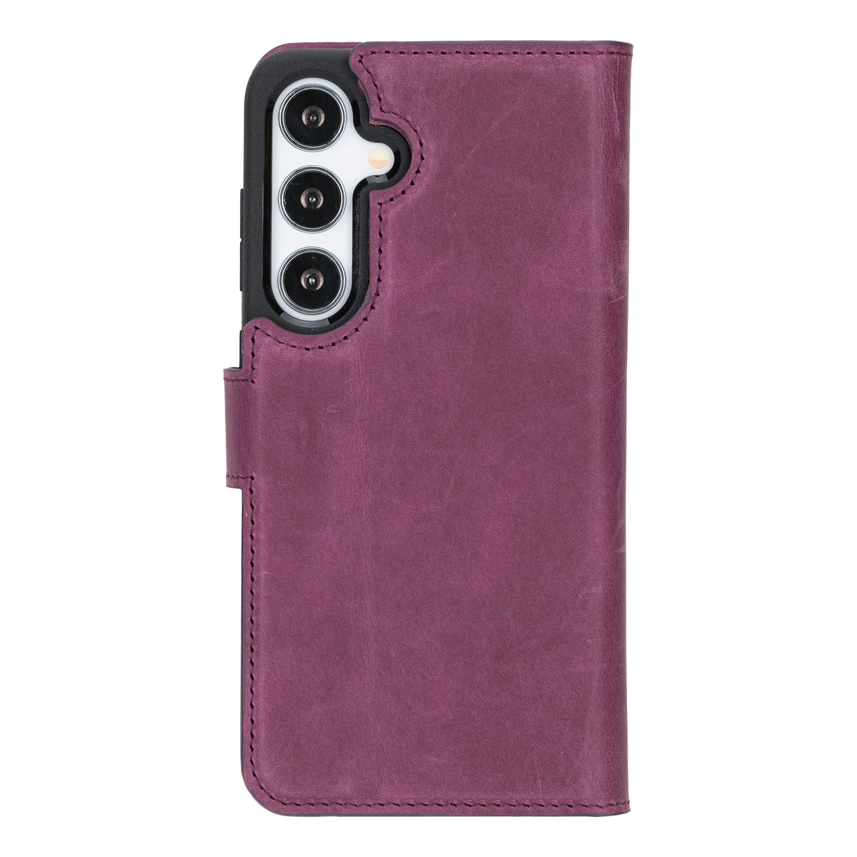 Magic Abnehmbar Leder Wallet Case für Samsung Galaxy S24 aus echtem Leder