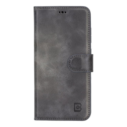 Magic Abnehmbar Leder Wallet Case für Samsung Galaxy S25 aus echtem Leder