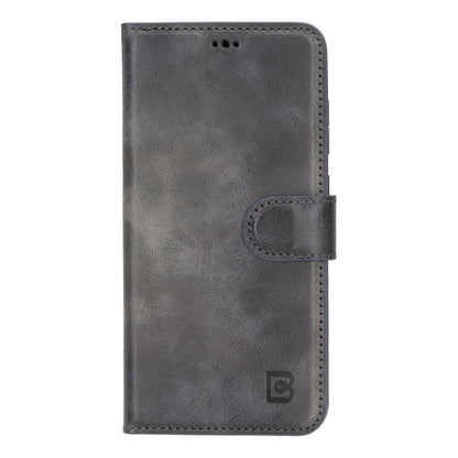 Magic Abnehmbar Leder Wallet Case für Samsung Galaxy S24 aus echtem Leder