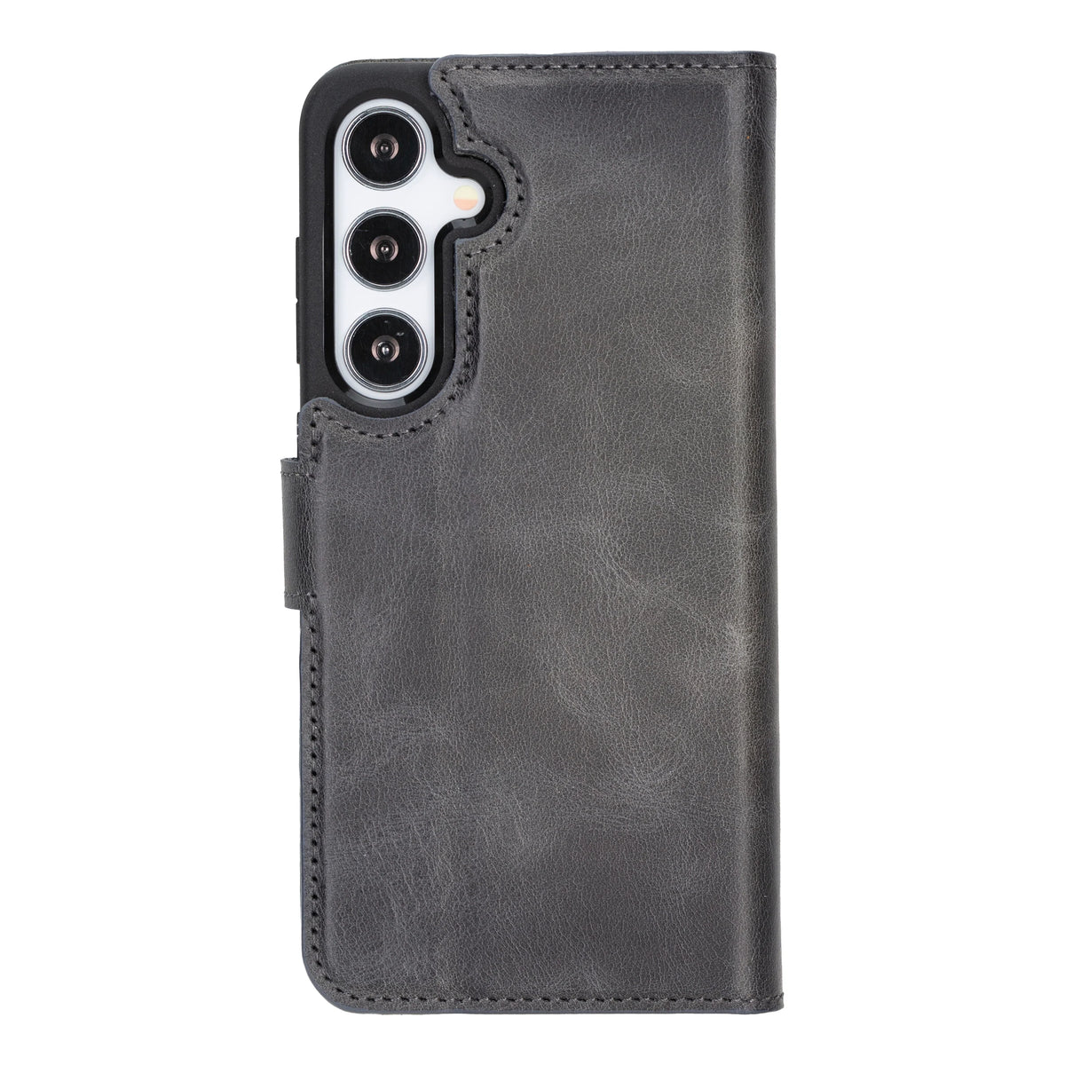 Magic Abnehmbar Leder Wallet Case für Samsung Galaxy S24 aus echtem Leder