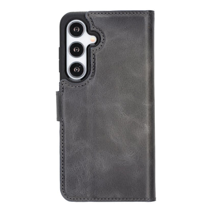 Magic Abnehmbar Leder Wallet Case für Samsung Galaxy S24 Plus aus echtem Leder