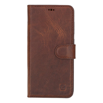 Magic Abnehmbar Leder Wallet Case für Samsung Galaxy S24 Plus aus echtem Leder