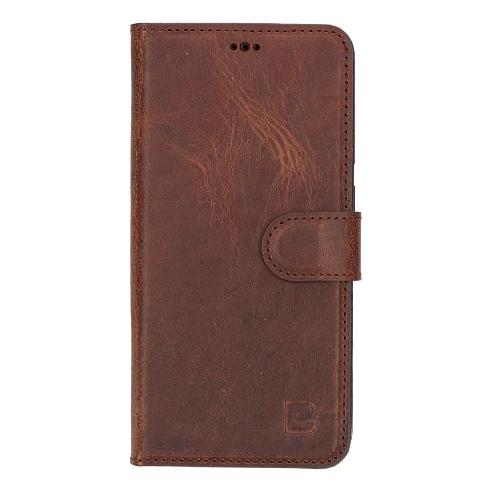 Magic Abnehmbar Leder Wallet Case für Samsung Galaxy S25 aus echtem Leder