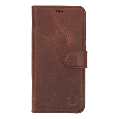 Magic Abnehmbar Leder Wallet Case für Samsung Galaxy S25 aus echtem Leder