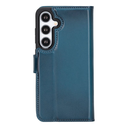 Magic Abnehmbar Leder Wallet Case für Samsung Galaxy S24 aus echtem Leder