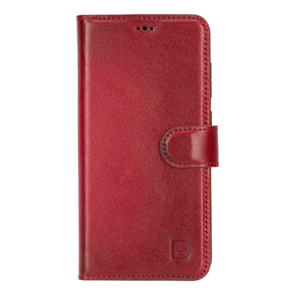 Magic Abnehmbar Leder Wallet Case für Samsung Galaxy S24 aus echtem Leder