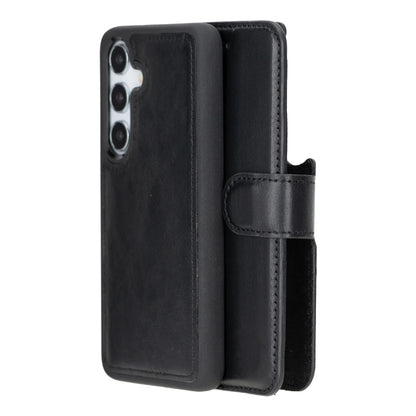 Magic Abnehmbar Leder Wallet Case für Samsung Galaxy S25 aus echtem Leder