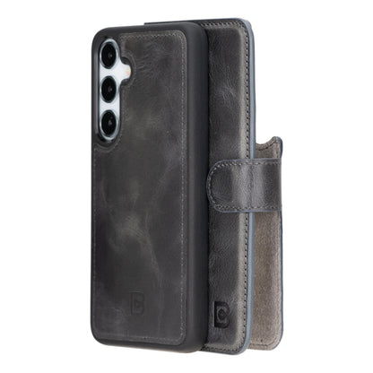 Magic Abnehmbar Leder Wallet Case für Samsung Galaxy S24 Ultra aus echtem Leder