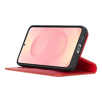 Magic Abnehmbar Leder Wallet Case für Samsung Galaxy S25 Plus aus echtem Leder
