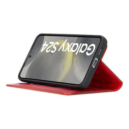 Magic Abnehmbar Leder Wallet Case für Samsung Galaxy S24 Plus aus echtem Leder