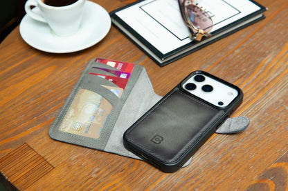 Magic iPhone 18 Pro Max / 17 Pro Max Detachable Leather Wallet Case
