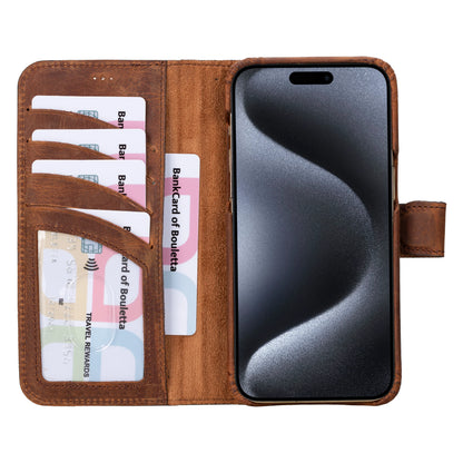 F360 Magic Leather iPhone 16 Pro Detachable Wallet Case