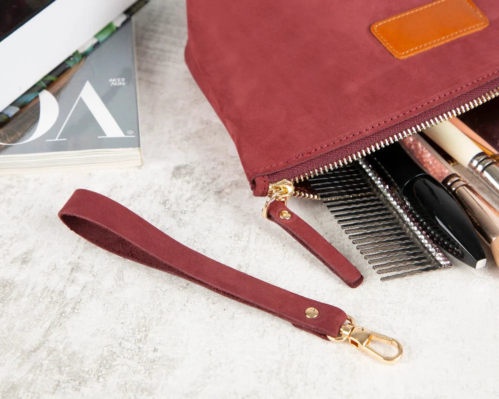 Luna Leather Makeup Bag