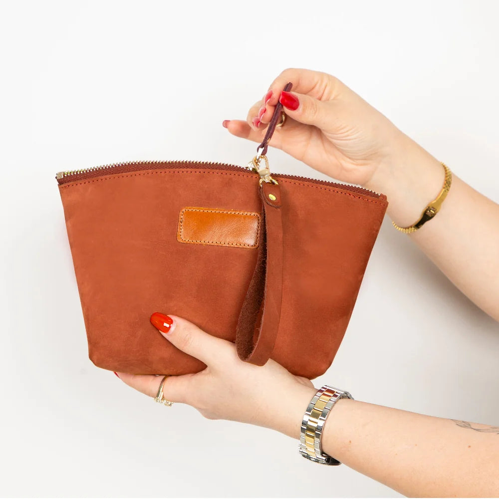Luna Leather Makeup Bag