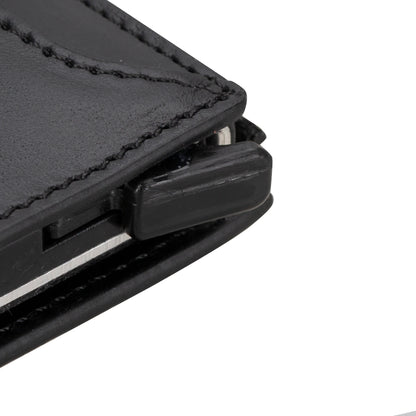 Leather Zip Mechanical Card Holder