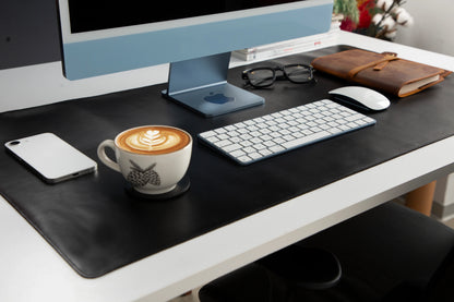 Lined Leather Desk Mat Large Size