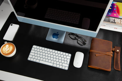 Lined Leather Desk Mat Large Size