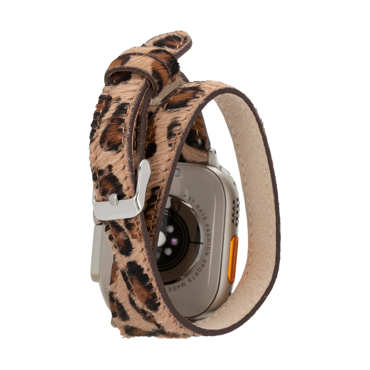 Quantum Schmal Doppel-Tour Lederarmband für Apple Watch aus echtem Leder