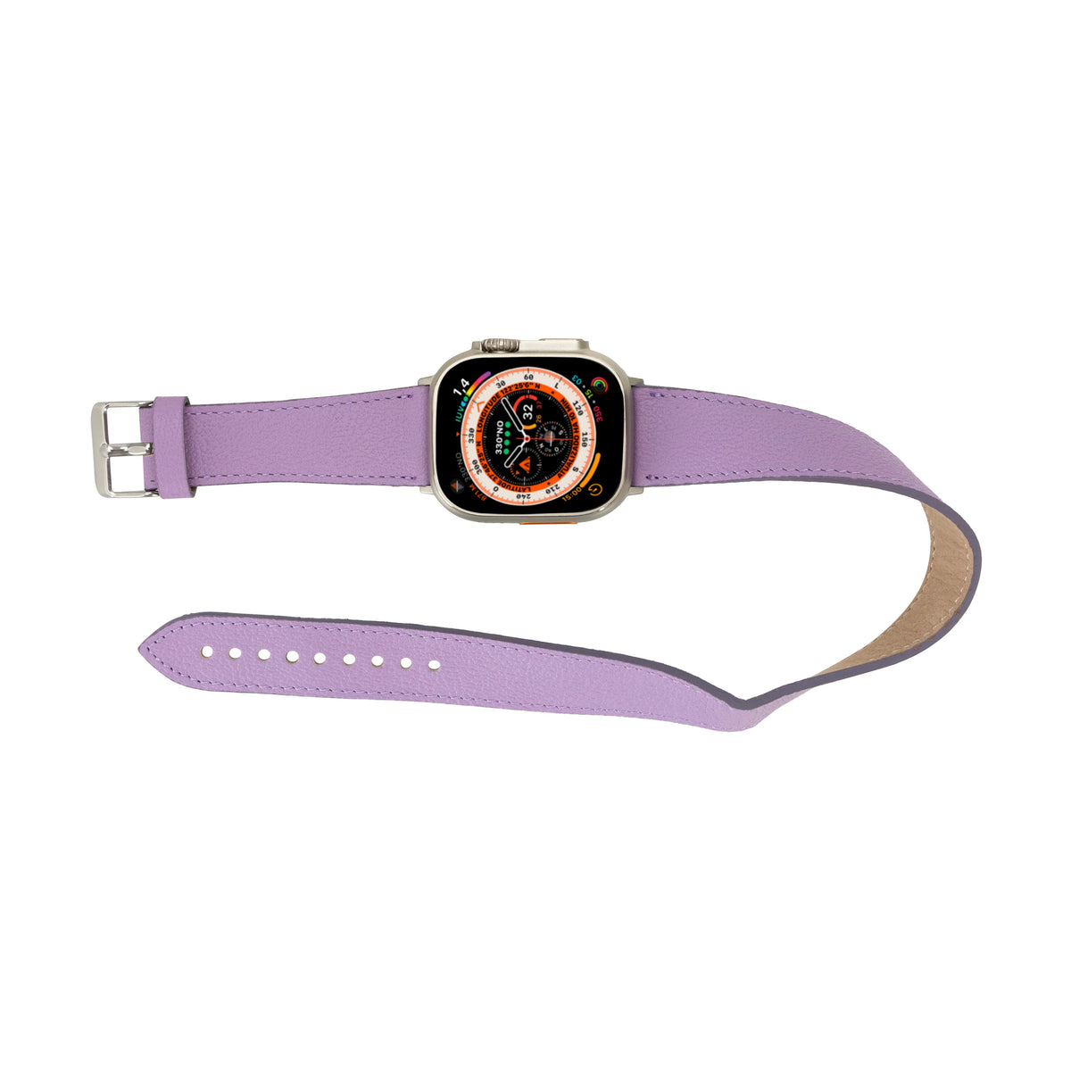 Doppel-Tour Lederarmband für Apple Watch aus echtem Leder