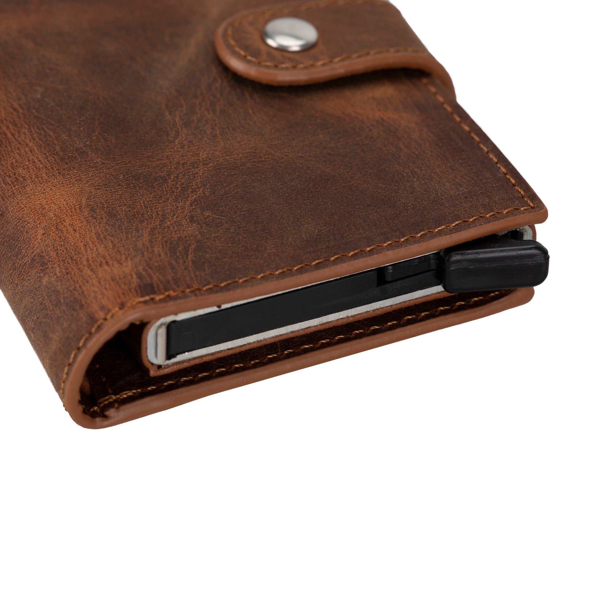 Palertag Leather Mechanical Card Holder Bouletta